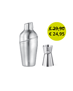 Shaker à cocktail et mesure de bar
