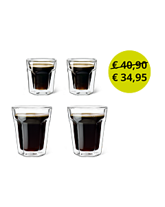 2 verres à Café et 2 verres à Espresso (à double paroi)