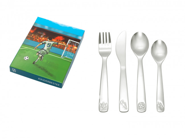 Couvert Enfant 4 Pcs Football Acier Inox Couvert Enfant 4 Pcs Football Acier Inox