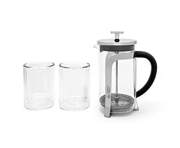 Cafetière Shiny 600ml + 2 verres