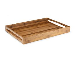 Plateau L 55x40x6 cm bambou foncé